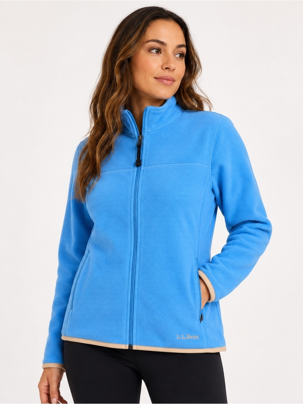 L.L. Bean Women’s Bright Blue Full-Zip Fleece Jacket